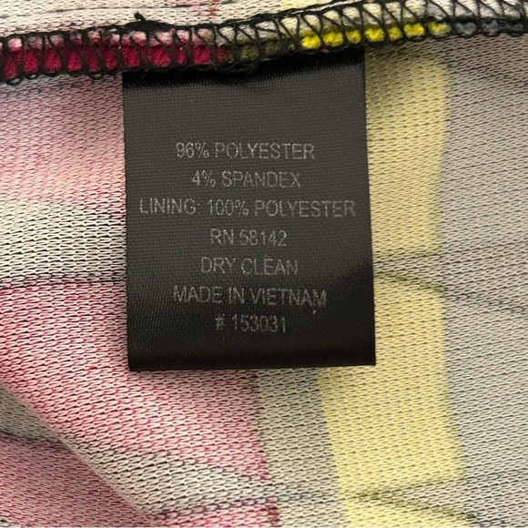 Signature London Style Dress Bright Multicolored Abstract Print Sheath Size 10 - Picture 4 of 8